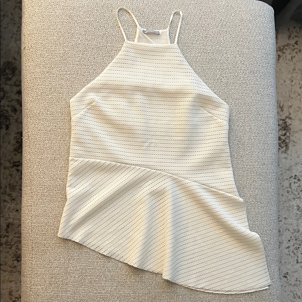 Zara Cream Textured Top